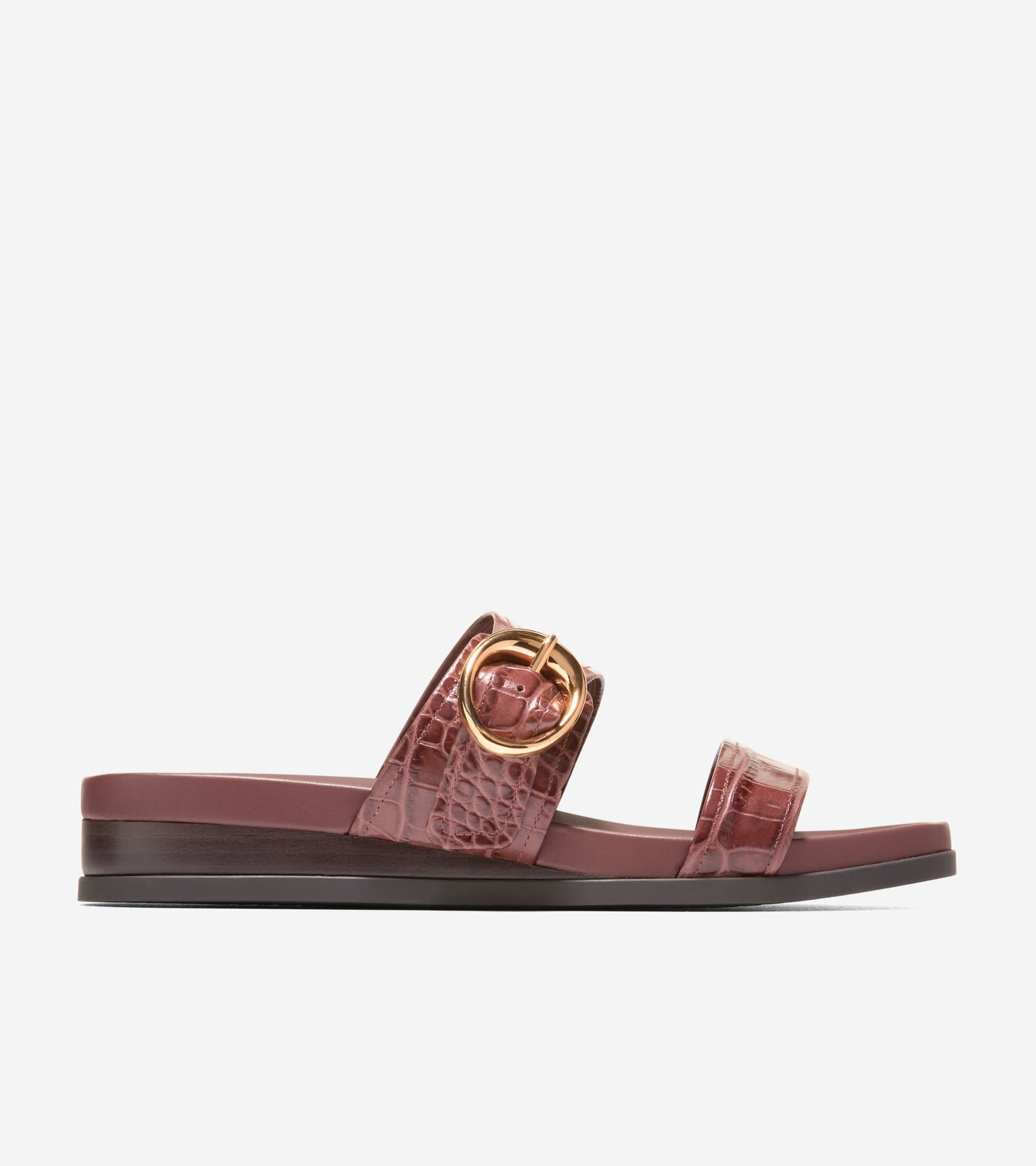W35352:CH MAHOGANY CROC PRINT LEATHER
