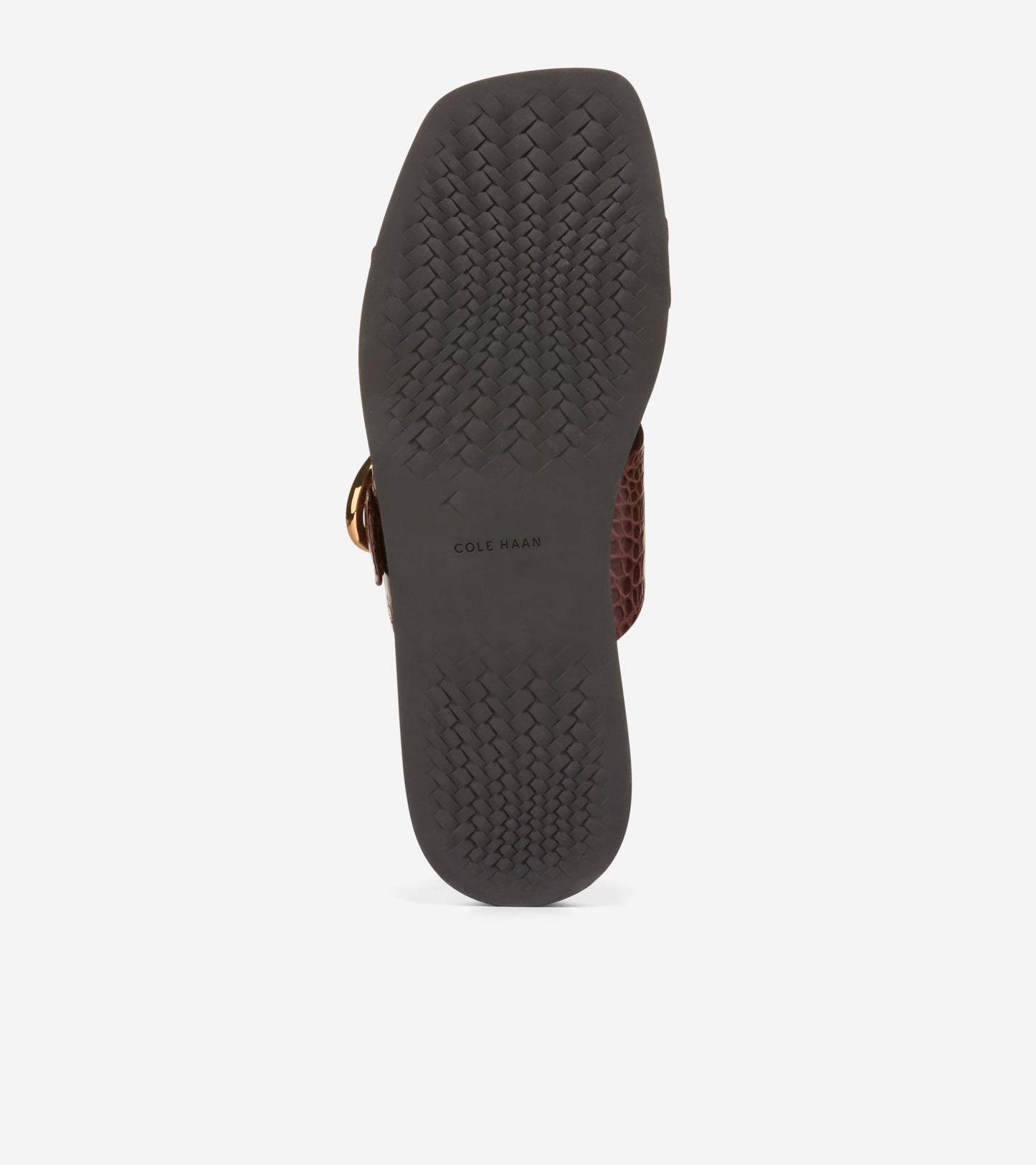W35352:CH MAHOGANY CROC PRINT LEATHER