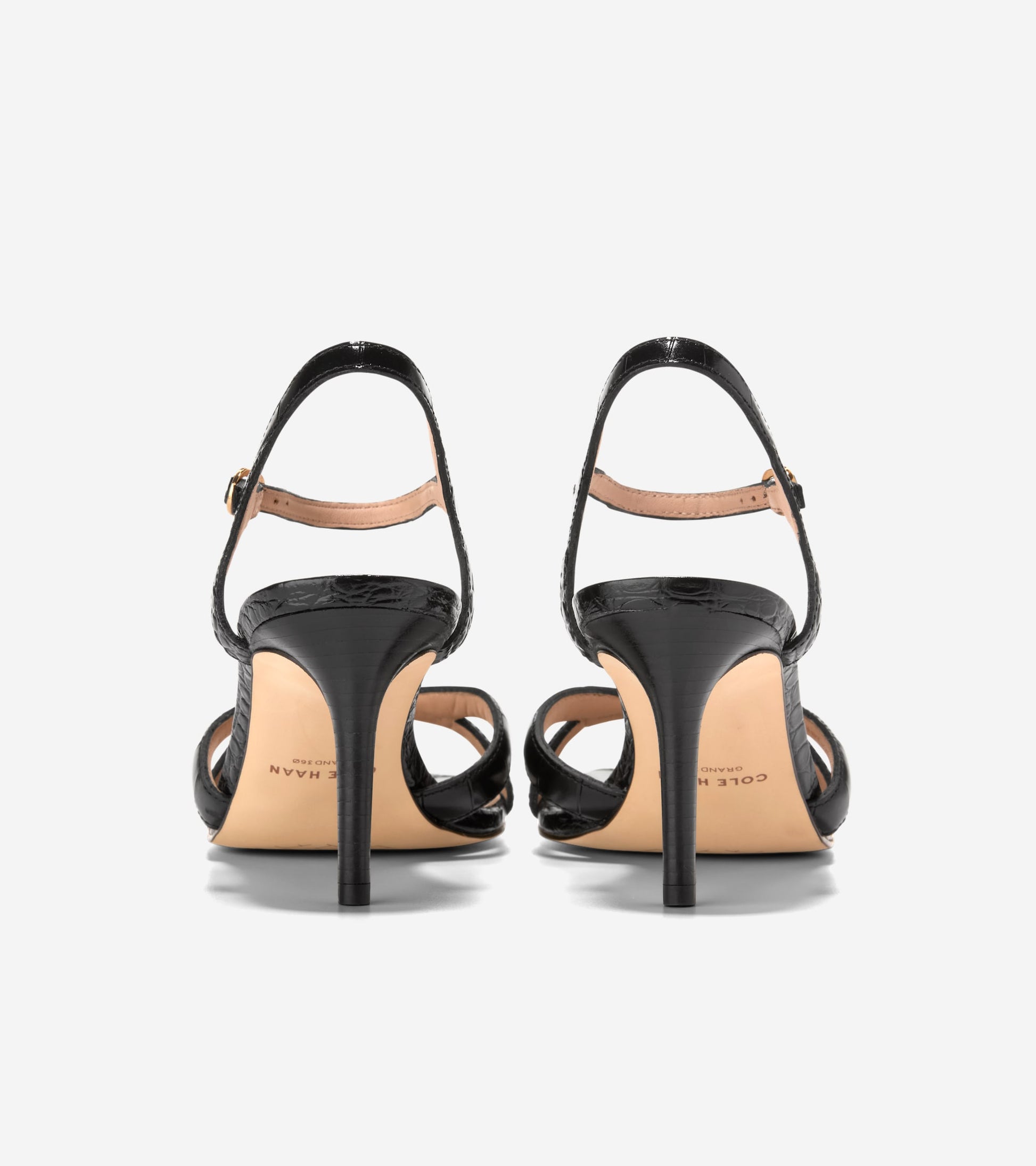 W34656:BLACK CROC PRINT LEATHER