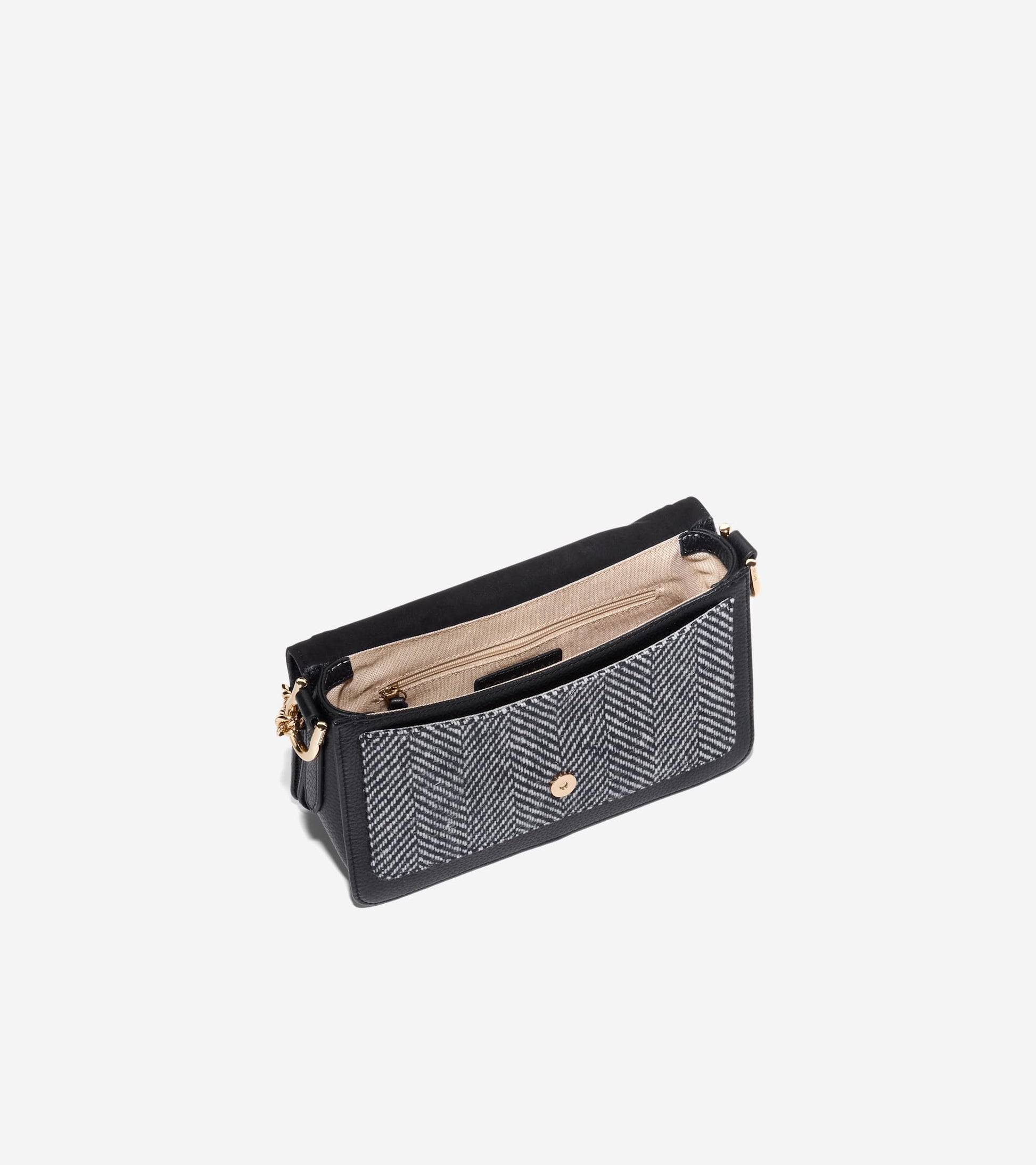 U07788:HERRINGBONE TWEED/ BLACK:null