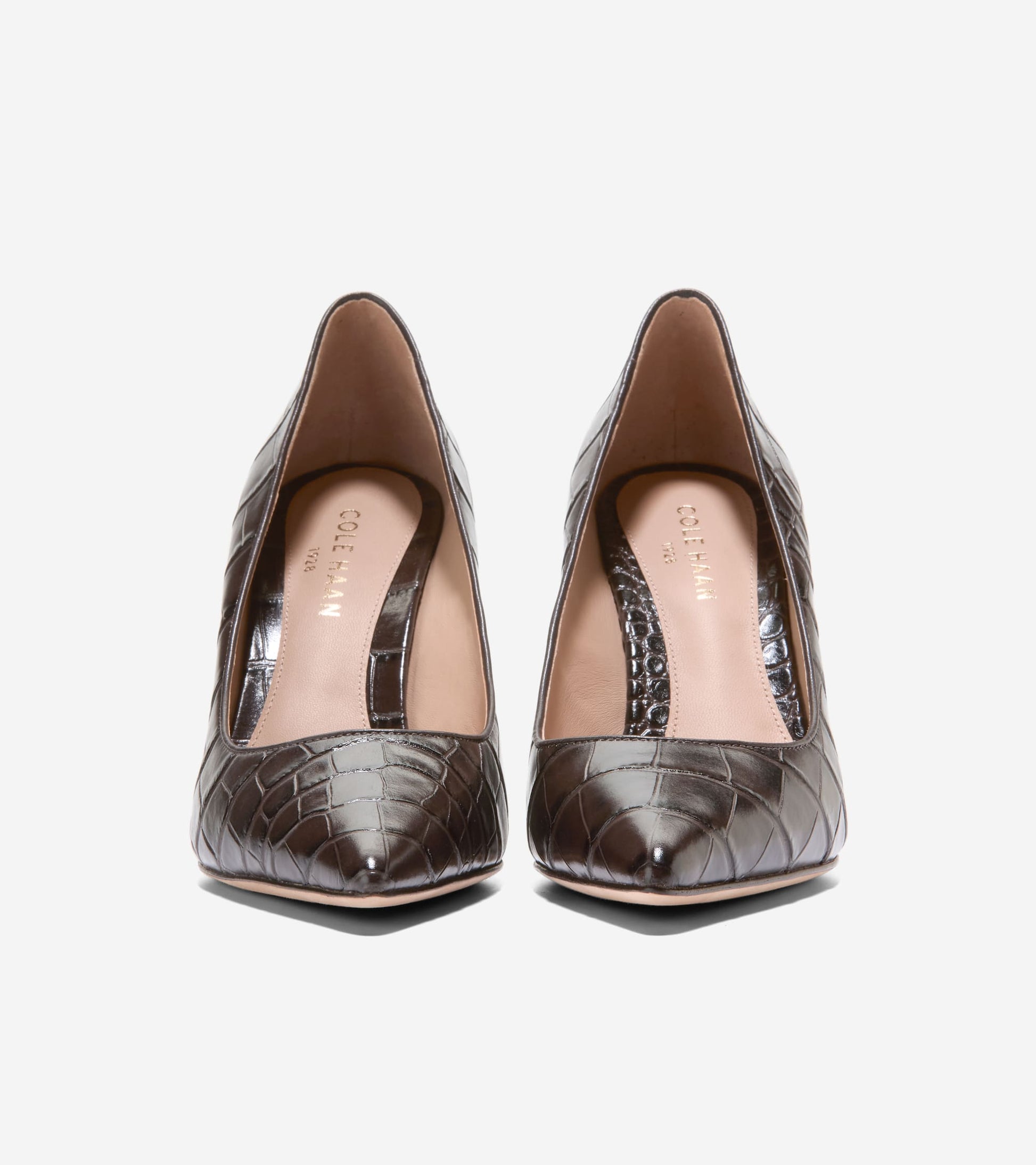 W31071:CH DK CHOCOLATE CROC PRT LTR