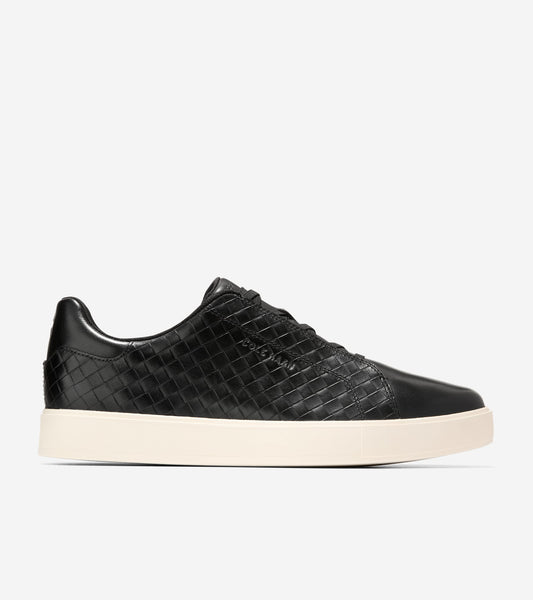 C43709:BLACK WOVEN EMBOSS / IVORY