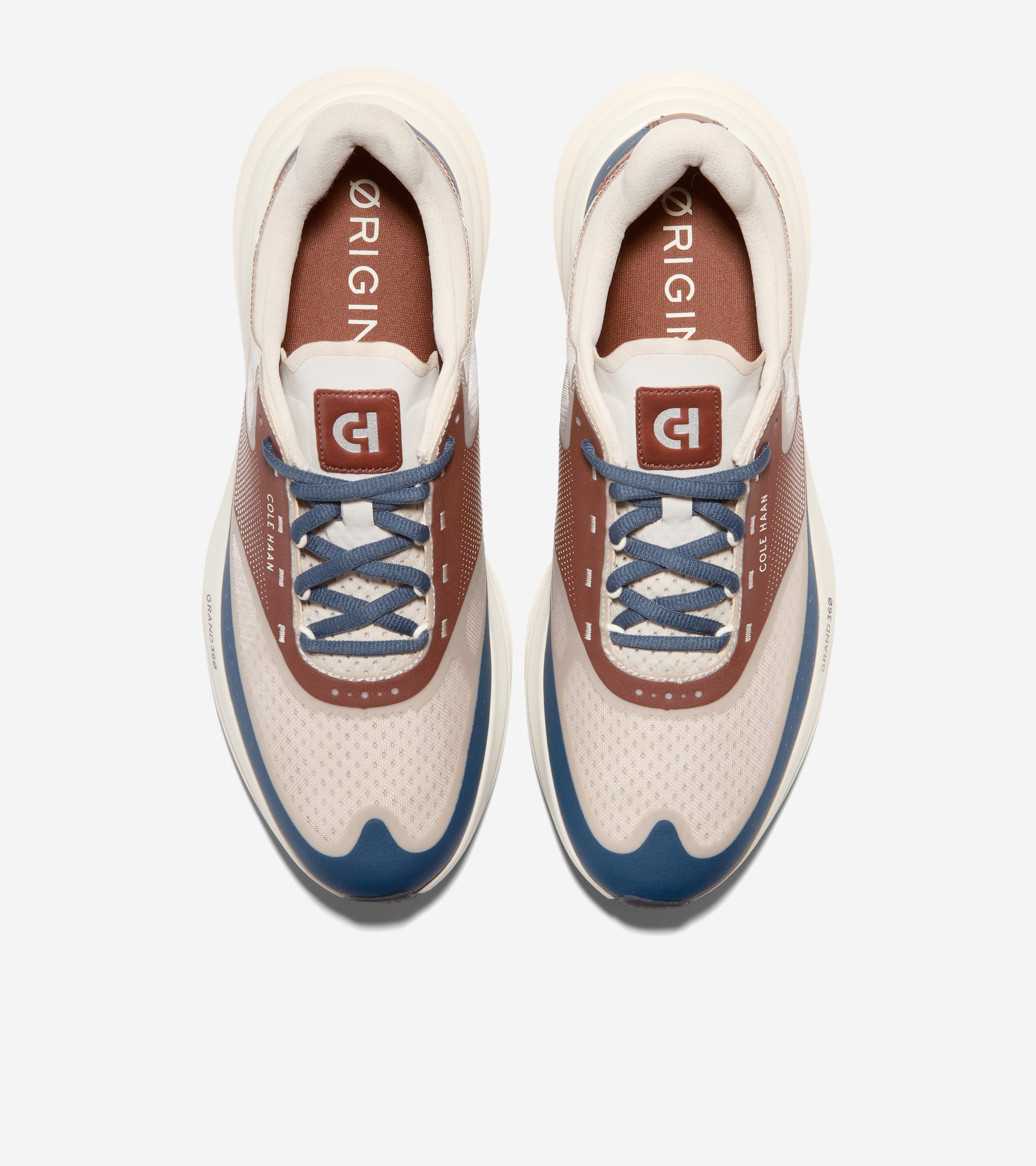 Cole Haan Scarpe Da Corsa Grand Quadstar Uomo - Micro Chip/Ombra Silenziosa/Bianco Ottico, 44.5 EU