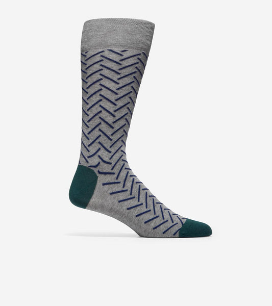 Men's Herringbone Dress Crew Socks